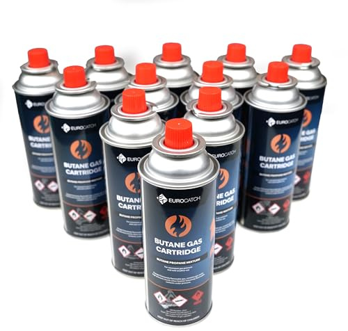 Eurocatch Gaskartusch - 12st - Butangas - Gasflaskor - Gaskassetter - Butangaskassetter - Påfyllning - 227g