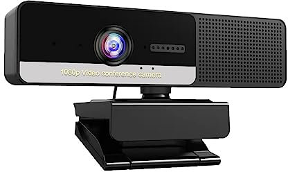 AIRYSSFU Cámara Web, Cámara Web 1080P Full HD Cámara Web con Altavoz Micrófono Cámara Web USB for PC Computadora Transmisión en Vivo Laptop Mini cámara