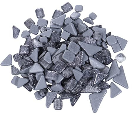Gogogmee 500G Mosaico Pietra Cristallo Irregolare Materiale Fai da Te Superficie Liscia e per Decorazioni Moderno e Progetti Creativi