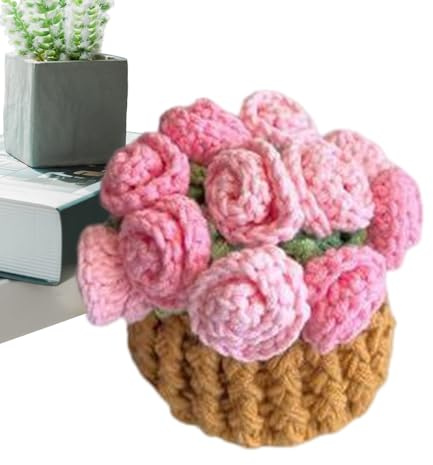 WJnflQN Blommor underlägg | Handgjorda romantiska virkade underlägg | estetiska vintageunderlägg för bord, café, kontor, gåva