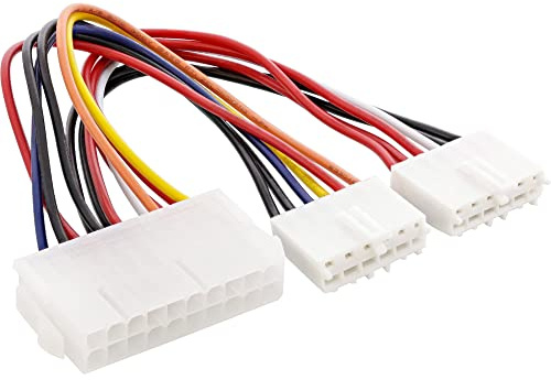 InLine 26641 strömadapter intern, 20 pol ATX-NT till P8/P9 AT-moderkort, 0,2 m