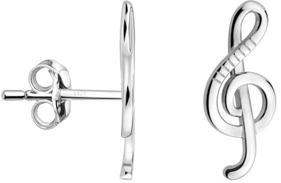SOFIA MILANI - Damen Ohrringe 925 Silber - Ohrstecker Musik Violinschlüssel - 20674
