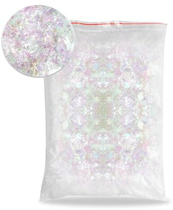 G4GADGET Flocons de Neige artificiels irisés pour décoration de fête de Noël (200 g)