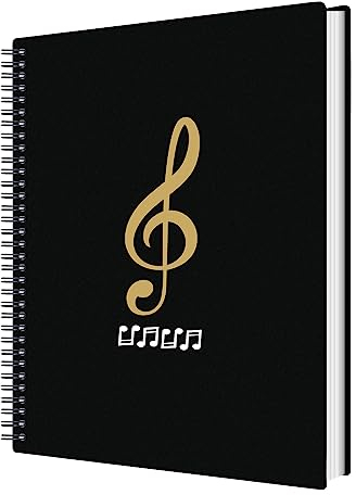 Irich A4 Notenmappe, 50 Taschen/100 Seiten Wasserdicht Kunststoff Präsentationsmappe Registermappen Music Sheet Chormappe für Dokumente, Papier, Kunstwerke, Gemälde, Fotos