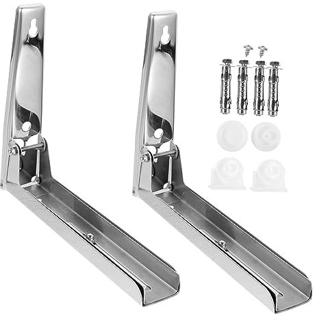 SECFOU Wandhalterung für Mikrowelle Faltbarer Passend für Mikrowellenmodelle Platzsparend Zusammenklappbar Langlebig und Rostfrei