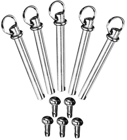 HOMSFOU 5sets Folding Hand Fan Accessories Fan Rivet Handheld Shaft Replacement Stainless Steel Fasteners