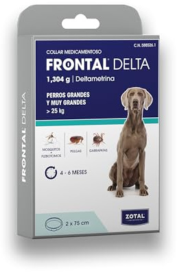 Pack x2 Collares Antiparasitario Frontal Duo Delta para Perros Grandes + 25 KG Muy Efectivo | Efectivo en Pulgas, Garrapatas y Mosquitos + Flebotomos (Leishmaniosis) Duración 4-6 Meses | Nexum Market