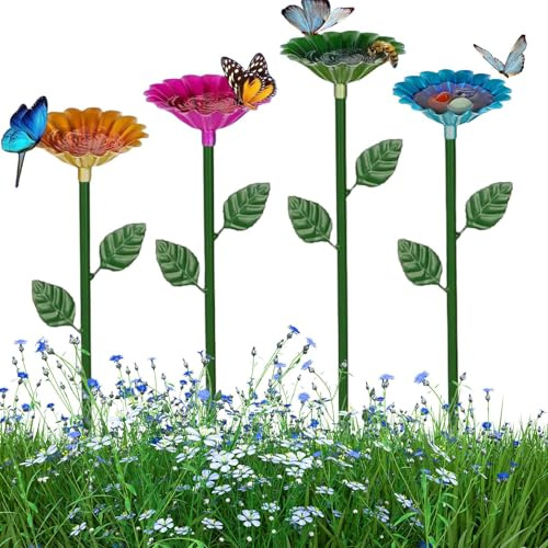 Coupe À Abeilles | Mangeoire pour Pollinisateurs et Coupe à Abeilles de Jardin | 4 Pièces Décorations Jardin Résistantes Accessoires Apiculture Éducatifs Pelouse Patio