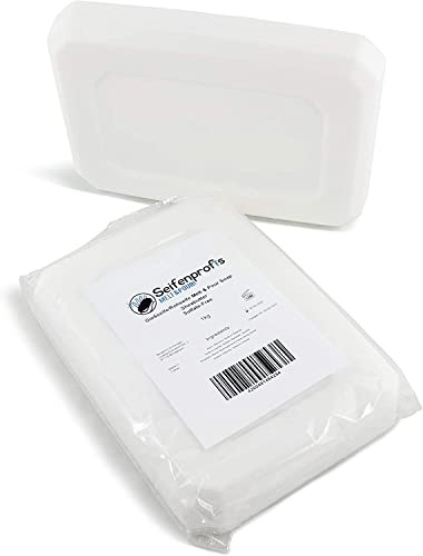 Manteca de karité orgánica, jabón de glicerina, jabón crudo, base de jabón para verter jabón, calmante, 100% vegano, sin SLS, 0,9 kg
