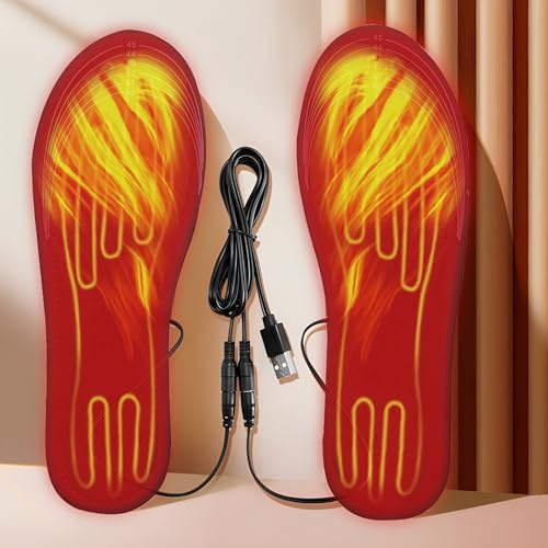 Semelles chauffantes lavables - Semelles thermiques - Chauffe-pieds - Semelles chaudes - Pour homme et femme - Convient pour les travaux ménagers, le ski, l'hiver, le camping, la pêche