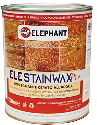 750 ml | Waxed Wax Wood Stain for Water - Ele STAINWAX PRO (Dark Walnut)