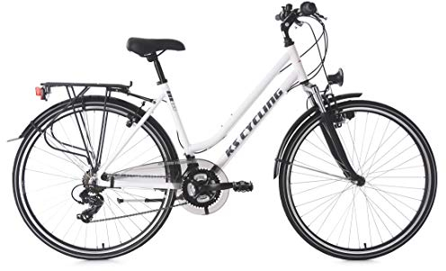 KS Cycling Trekkingrad Damen Alu-Rahmen 28'' Metropolis weiß RH 53 cm Flachlenker