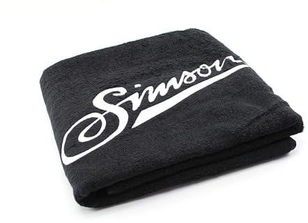 SIMSON weich Badehandtuch, schwarz, Größe: 150 x 100cm, Motiv: SIMSON - 100% Baumwolle