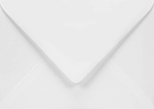 Netuno 100 weiße Briefumschläge DIN B6 125 x 175 mm 120g Aster Smooth White elegante Briefhüllen nassklebend ohne Fenster Weiß B6 für Einladungen Grußkarten wedding invitation envelope