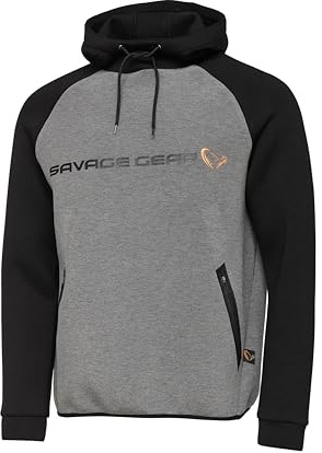 Savage Gear Mixte Tec-Foam Hoodie Sweatshirt, Mélange Gris Foncé, L EU