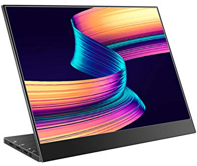 4K Portable Monitor Touchscreen 15.6'' Slimmest 10-Point Touch UHD 3840X2160 Dual Type-C Monitor Bracket Integrated