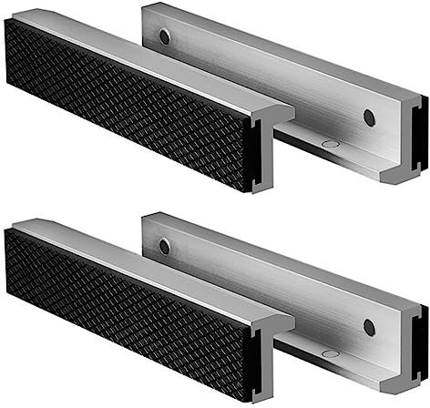 Speesy 4 tornillos magnéticos de banco para la protección de la mordaza con protección universal para mordazas blandas para mordaza. Protección multiusos de 8 pulgadas