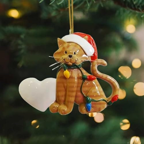 1Pc Cats Cute Acrylic Cats Pendant Decoration Pendants Christmas Trees Ornament Funny Pendant, Christmas Tree Decorations