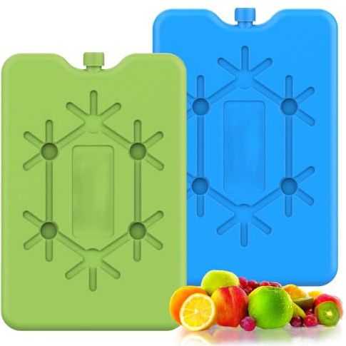 Pain de Glace pour Sac Isotherme, 2 Pièces Glaciere, 200 ml Poche de Glace, Bloc Glace pour Sac Isotherme, Accumulateur de Froid, Sac de Congélation Réutilisables pour Glacière Sac Isotherme Sac Lunch