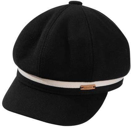 ZLLkeji Boinas Mujer Gorra con Visera Mujer Otoño Primavera Invierno Francés Beanie Vintage Sombreros Moda Ajustable Gorro