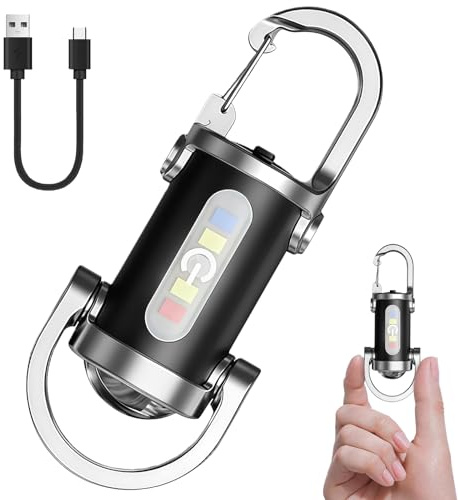 flintronic Mini Linterna LED Recargable USB, Linternas Pequeñas, Mini Linterna para Emergencias al Aire Libre, Ultra Brillante, Impermeable, Portátiles, para Exteriores, Camping