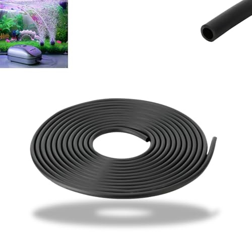 Hominas Tubo dell'aria per acquario, 5 m, tubo flessibile in silicone trasparente per la pulizia del cambio dell'acqua in acquari