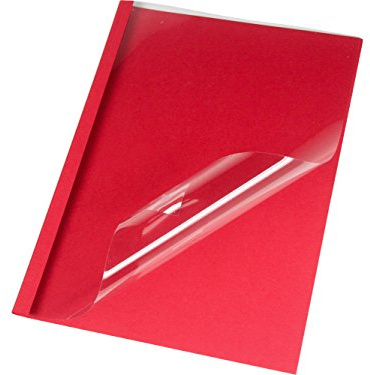 LMG LMG-BMDLM-RO-R3 Premium Thermobindemappe Lederstruktur mit matter Vorderseite, 3 mm, 50 Stück