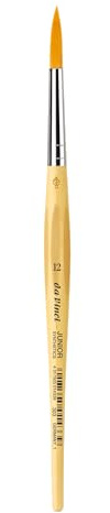 da Vinci, JUNIOR Synthetics, Serie 303, Rund, elastische Goldfarbene Synthetikfasern, Goauche, Tempera, Für Papier & Karton, Hobby, Schule, Made in Germany, Größe 12