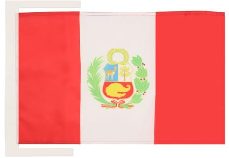 AZ FLAG Bandera de PERÚ 45x30cm - BANDERINA PERUANA 30 x 45 cm cordeles