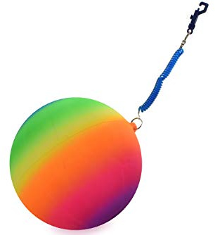 KandyToys Neon Rainbow Ball With Keychain | Mutil-Coloured Ball
