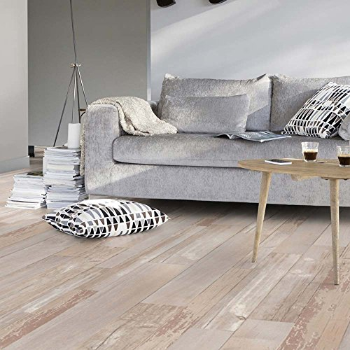 livingfloor® PVC Bodenbelag Shabby Vintage Holzoptik Diele Natur 2m Breite, Länge variabel Meterware, Größe:17.00x2.00 m