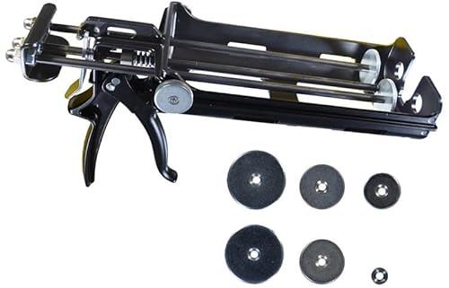 AWF PRO Dual Cartridge Epoxy Gun for 400mL, 450mL, 600 mL, 650 mL (1:1 and 2:1) Dual Component Cartridges – 25:1 Thrust Ratio, Professional 2 Part Epoxy Gun