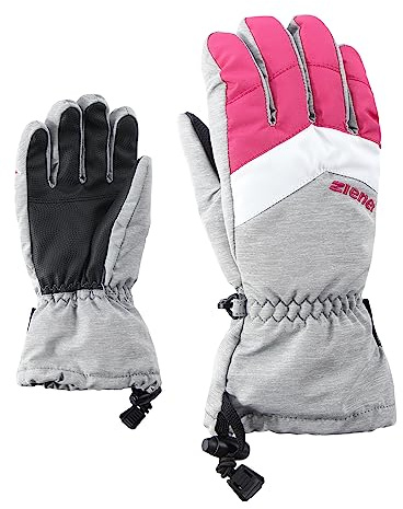 Ziener Lette AS Glove Junior - Guanti da sci per bambini, per sport invernali, impermeabili, traspiranti, mélange chiaro, 3,5