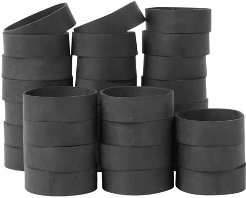 AIWOQI rubber bands size#94 black 35 pieces heavy duty tactical elastic bands wide strong rubber bands for office supplies survival camping biking fishing (3 1/2 x 3/4)