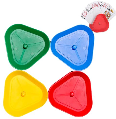 Hocklliy 4PCS Playing Card Holder,Playing Card Holder,Card Holder,Card Game Case,Deck of Playing Cards Holder,Suitable for Different Sizes of Playing Cards and Groups Who Like to Play Cards