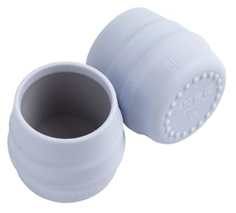 BIBaDO - Sippit Silicone Baby Cup, Mist (2-Pack) - Open Training Silicone Cups - Soft, Non Slip Grip, Weighted Base - Durable, Dishwasher Safe, BPA Free - Toddler Cups - Baby Essentials - 6 Months+