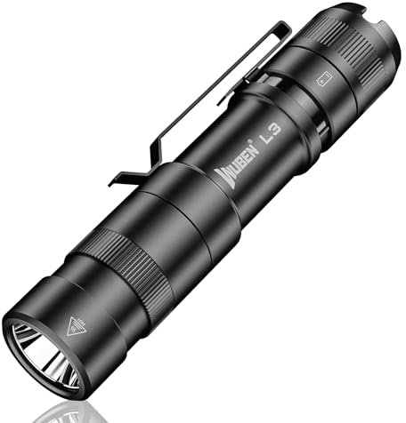 WUBEN L3 Taschenlampe LED Aufladbar, 3000 Lumen Extrem Hell Akku Taschenlampe, Dual-Wege USB C Aufladbar 7 Modus, IP68 Handlampen für taktische/Outdoor/Hund spazieren, Werkzeug Geschenke für Männer