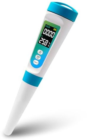 RUIZHI PH Meter für Lebensmittel & Kosmetika – PH Wert Messgerät für Halbfeste Substanzen(Fleisch, Teig, Käse, Obst/Gemüse) mit Automatischer Temperaturkompensation, ℃/℉-Anzeige & LCD-Hintergrundbele