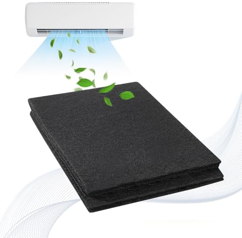STCRERAG Filtro per cappa ritagliabile, universale, al carbone attivo, filtro piatto in tessuto non tessuto, 30 cm, colore nero
