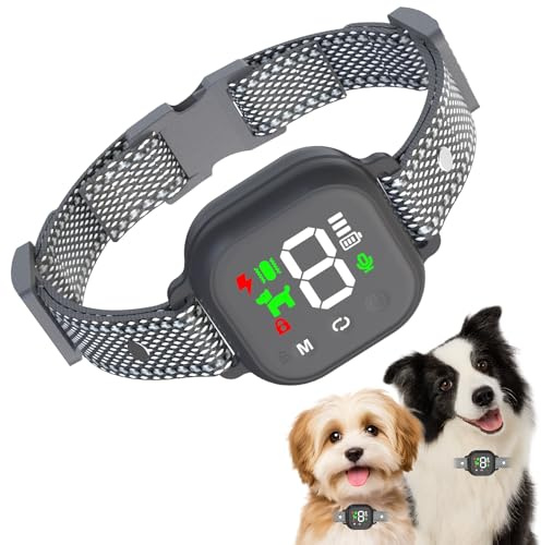 Optional-shock Anti Bark Collars for Dogs, KitGody Rechargeable Dog Bark Collar for Training – 4 Modes & 8 Sensitivity Levels, IP67 Waterproof, Adjustable Fit for Dogs 8-120 lbs