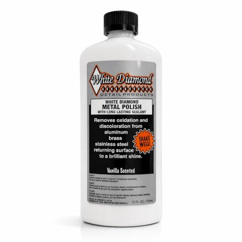 Schultz Laboratories Metal Polish with Long Lasting Sealant, 12 fl oz is a Cleaner, Polisher and protectant All in one. Removes Oxidation and Discoloration from Aluminum, Brass, Chrome and More