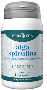 ERBA VITA Integratore Alimentare di Alga Spirulina - 125 Tavolette - Utile per ritrovare la forza fisica