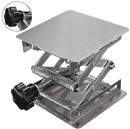Laboratory Lift Platform Lift Tables Lifting Platform Stainless Steel Lab Stand Rack Scissor Lifter Lifter for Chemical Instrument (100mm * 100mm)