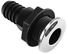 Asudaro Tuyau de vidange de bateau, Raccord de cale en plastique en nylon de vidange de tuyau pompe de cale de coque avec tuyau d'aérateur pour raccords de vidange de pompe de cale en acier inoxydable