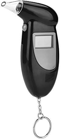 Alcoholímetro, Alcoholimetro Digital con 5 Boquillas Analizador Alcohol Pantalla LCD Detector Profesional Mentiras Sin Retroiluminación Semiconductores Tecnología Sensor para Uso Personal Rango Prueba