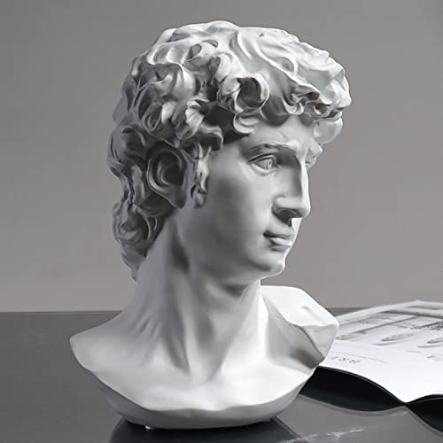 PIGPIGFLY Michelangelos David Büste Statue, Deko Wohnzimmer, Home Store Dekoration, Moderne Ornamente, Polyresin, Geschenk