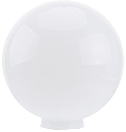 Luxshiny Acryl-Lampenpfosten- Mit 3 7-Zoll-Gewindehals Weißer Lampenschirm Runder Kunststoff-Lichtglobus Mit Schraubhals Außenzaun-Lichtabdeckungen