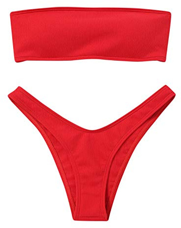 High Waisted Bikini Size 36 E Sets, Plus Size Bikini Set with Brief, Halterneck Strapless Women's Bikini Set Push up Two Piece Swimsuit Coronation Gifts Bridesmaid