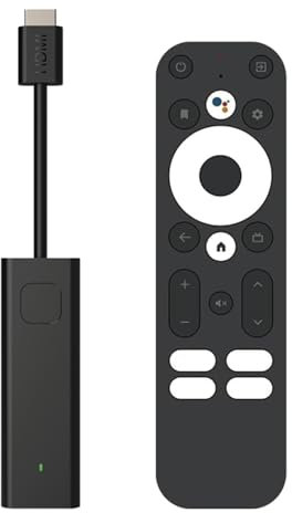 Jemora TV Stick Performances à faible consommation Prise en charge du streaming Chromecast 4K intégré Dernière commande vocale du système d'exploitation Android 11 pour le divertissement à domicile et