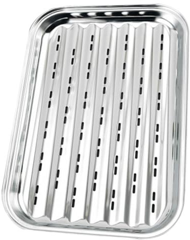 HOLIDYOYO Plato De Cena Metálico Bandeja De Drenaje Para Barbacoa y Almacenamiento De Carne